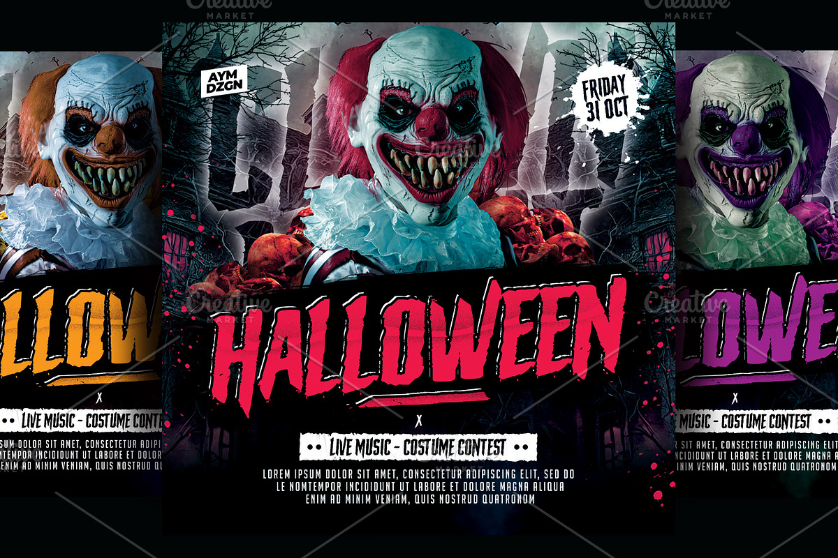 Halloween Flyer, a Flyer Template by AyumaDesign (Photo 1 of 2)