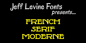 French Serif Moderne JNL, a Slab Serif Font by Jeff Levine Fonts