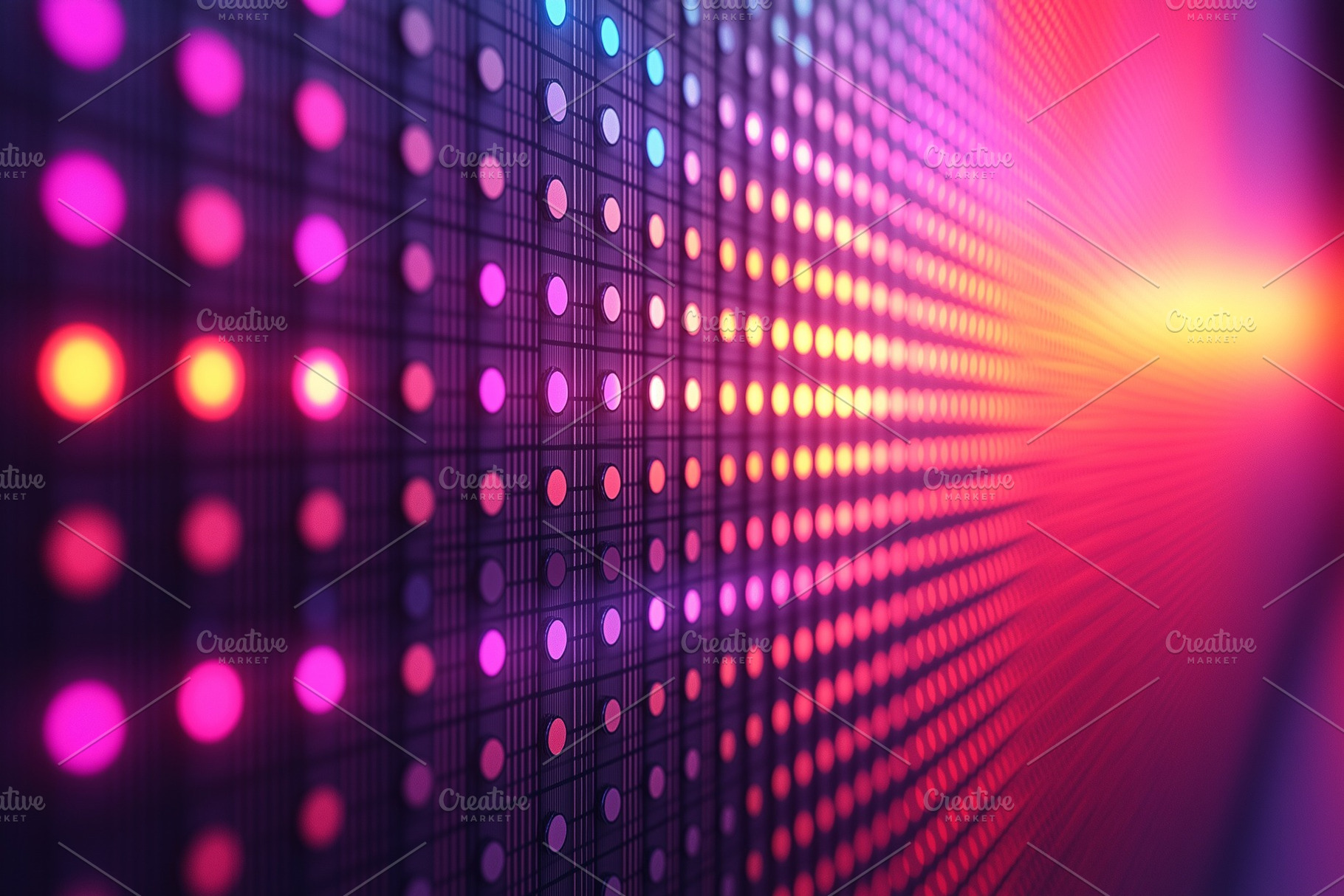 A vibrant, abstract display of colorful LED lights with a gradient effect, crea, a Background Photo by ImageMir
