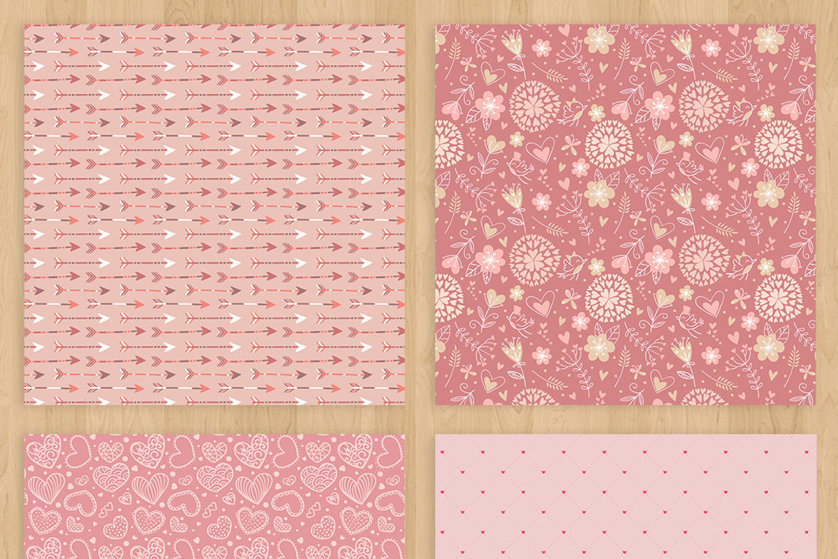 Valentine Paper pack, a Pattern Graphic by Zlatoena Clipart (Photo 3 of 4)