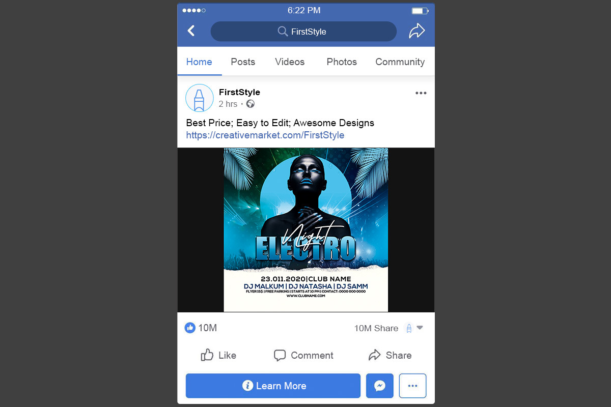 Electro Night Party Flyer, a Social Media Template by Flyer Arts (Photo 4 of 4)