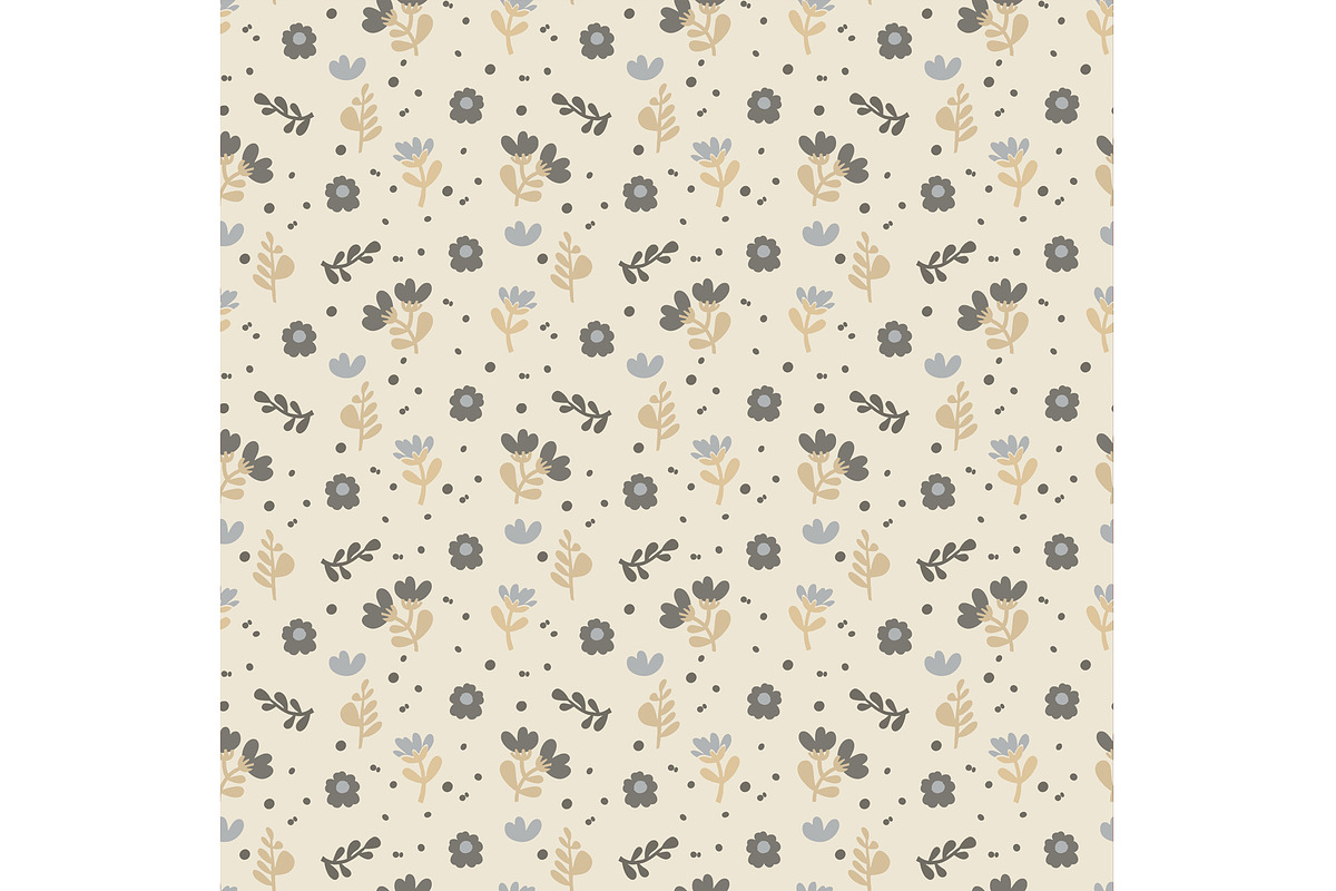 Beige Abstract Floral Seamless, a Pattern Graphic by Sharon Schwalbe (Photo 3 of 4)