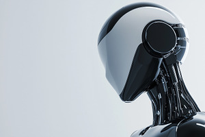 Side view on futuristic ai humanoid, a Technology Photo by MistyDay