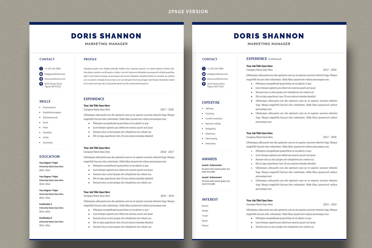 Resume Template | CV Template, a Resume Template by Advaita Printables (Photo 2 of 4)