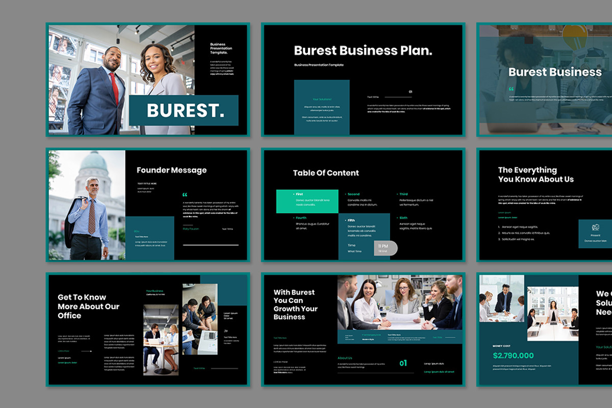 Burest Presentation Template, a Presentation Template by Analogous Temp (Photo 2 of 5)