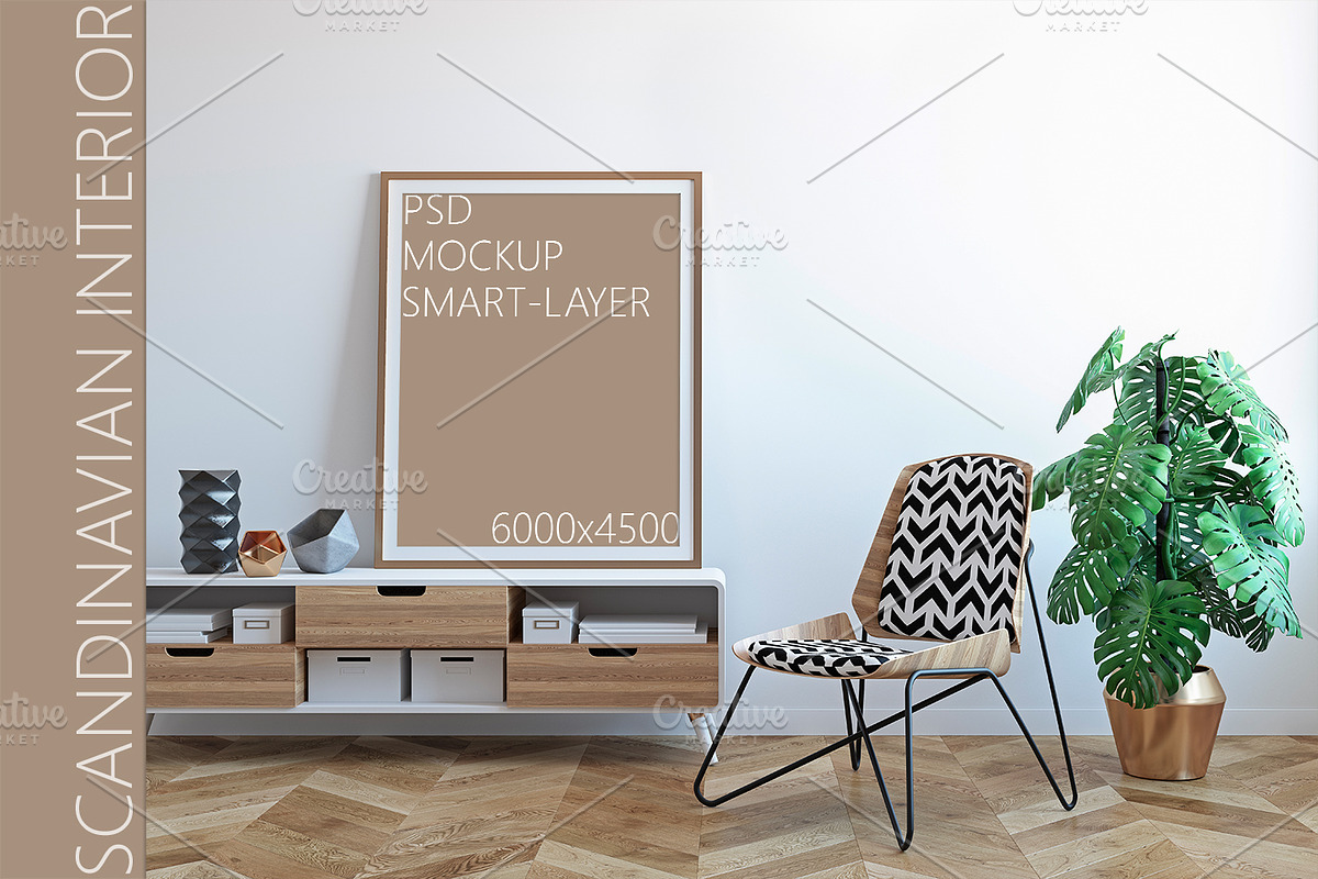 SCANDINAVIAN INTERIOR PSD MOCKUP, a Household Mockup by YKvisual (Photo 1 of 2)