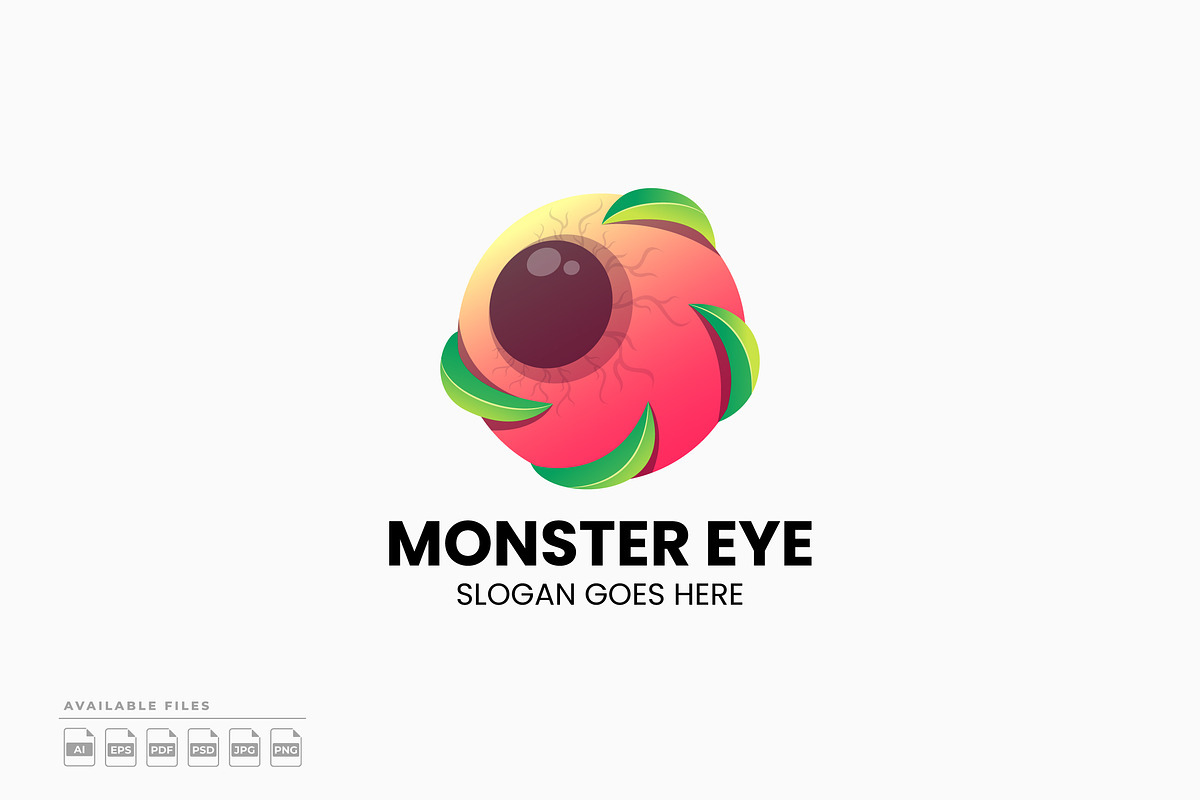 Monster Eye Gradient Colorful Logo, a Branding & Logo Template by Zeer Graphic