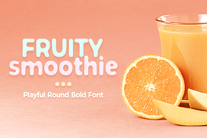 Fruity Smoothie Font, a Sans Serif Font by Mint Pixels