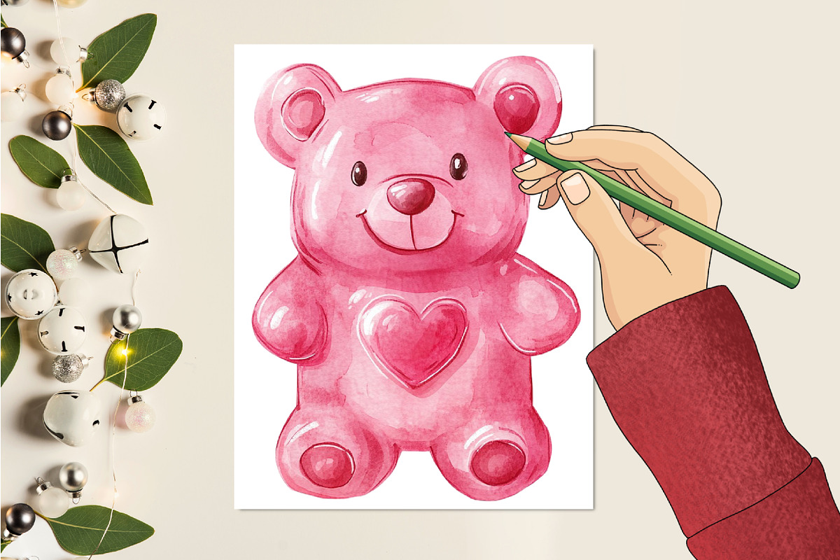 Kawaii Candy Clipart, a Seasonal Illustration by CitraGraphics (Photo 5 of 6)