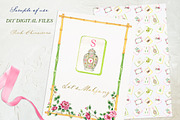 Mahjong Set Chinoiserie Pink Clipart, a Graphic by LABFcreations (Thumbnail 4 of 4)
