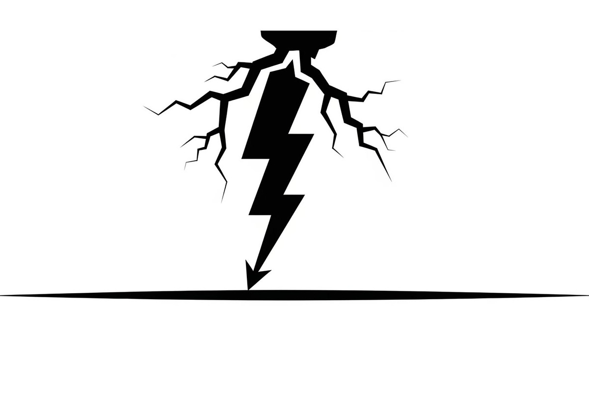 Lightning Power Symbol Silhouette, an Illustration by hafijul (Photo 3 of 15)