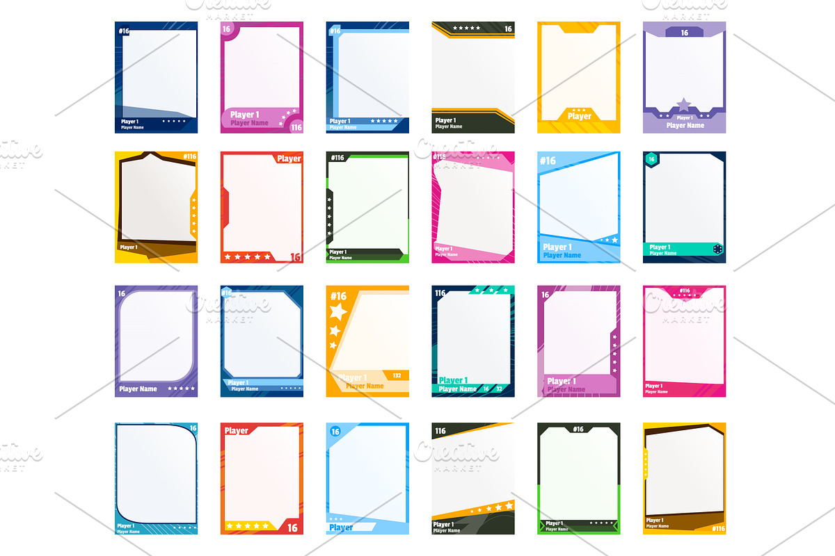 Game sports card template. A, a Texture Illustration by Things for designers