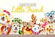 Watercolor Dog creator + calendar, an Animal Illustration by Integrity_store (Thumbnail 1 of 10)