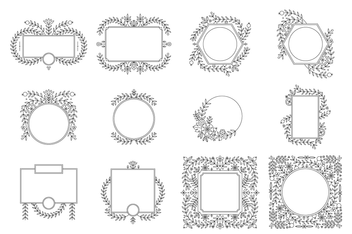 Floral + Frame, a Decorative Illustration by EightHourDay (Photo 4 of 4)