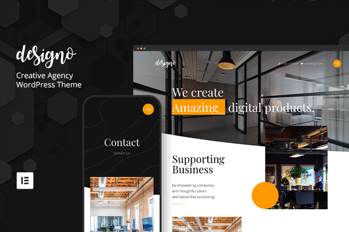 Designo - Creative Agency WordPress, a WordPress Template by mthemesnet