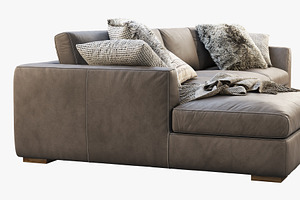 Modena Taper Chaise Sofa 3d Model