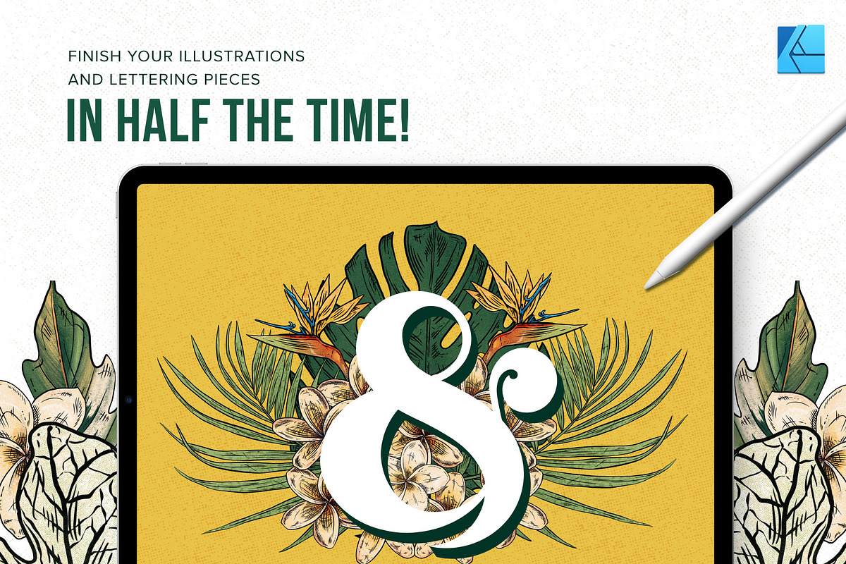 111 Tropical Stamps for Affinity, a Brush Add-On by Riveros Illustration (Photo 11 of 13)
