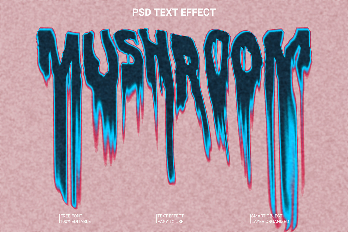 Mushroom Text Effect Photoshop, a Layer Style Add-On by Imamul001