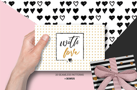 WITH LOVE- 20 seamless patterns