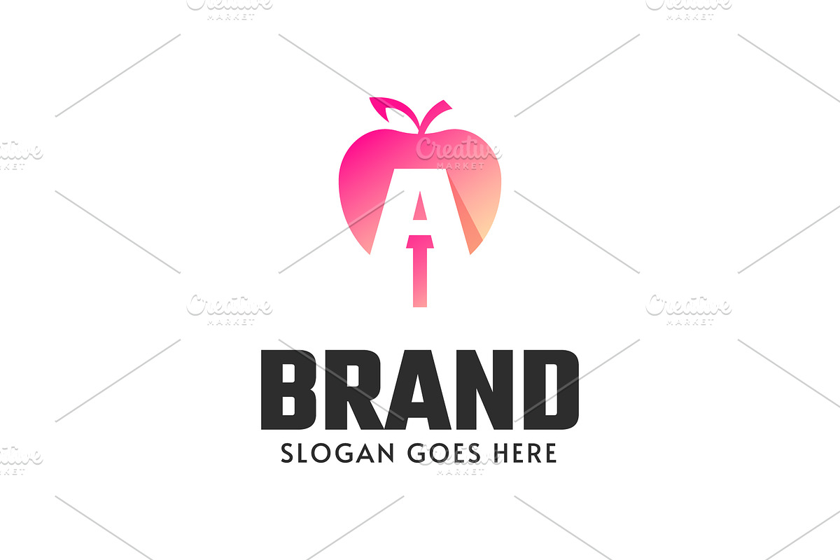 Apple and the letter a logo design, an Object Graphic by nicemorning (Photo 1 of 3)