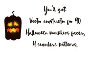 Halloween Pumpkin faces set, an Illustration by CreativeJourney (Thumbnail 4 of 4)