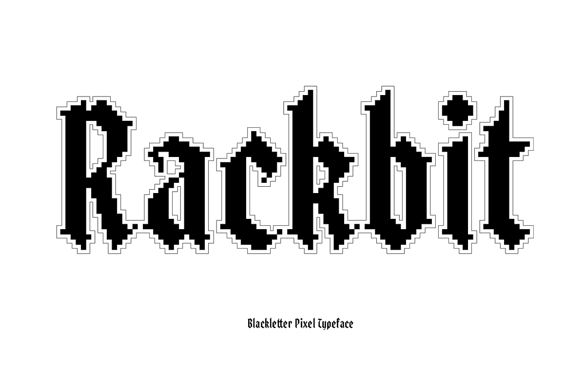 Rackbit - Display Blackletter Pixel, a Blackletter Font by Griyo Type (Photo 1 of 10)