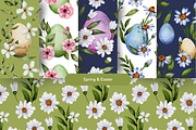 Watercolor Seamless Pattern Bundle, a Seasonal Illustration by Red Ink (Thumbnail 12 of 14)