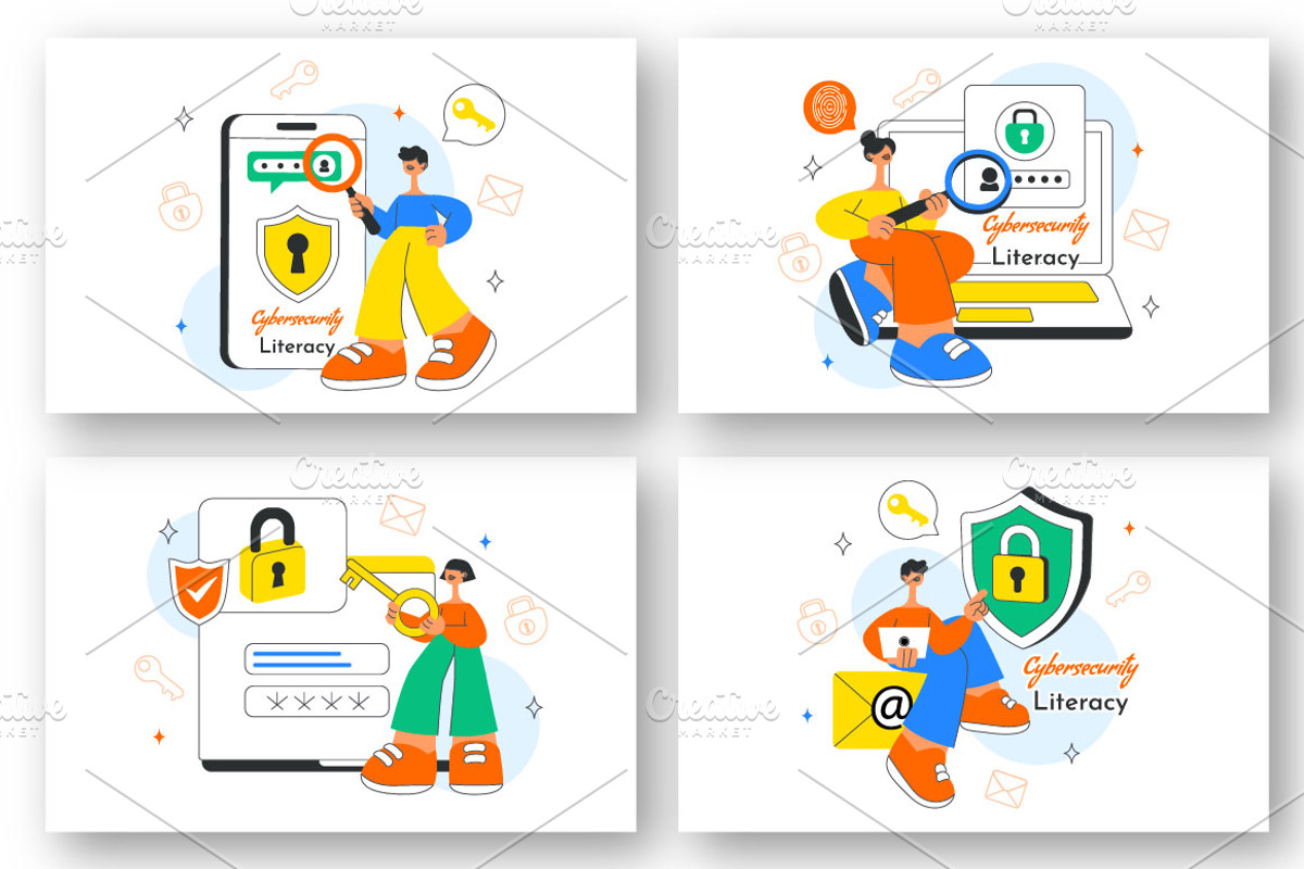 10 Cybersecurity Literacy, a Technology Illustration by denayunebgt (Photo 2 of 4)