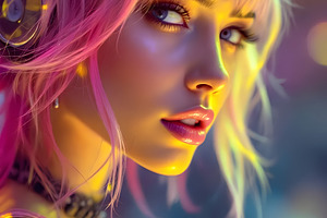 Young Woman with Pink Hair, a Beauty & Fashion Photo by Stock Shape
