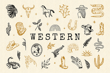 Western Bundle, an Animal Illustration by Annie Konst