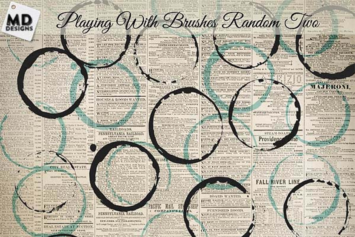 Grungy Circles or Coffee Stains, a Brush Add-On by Vintage Style Designs