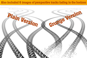 Big Vector Tire Tracks Set