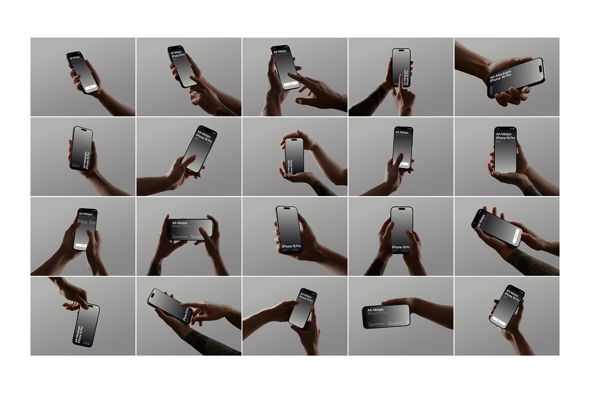 AA-Mockups: iPhone 16 Pro, an iPhone Mockup by ls.graphics (Photo 2 of 10)