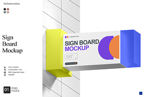Sign Board Mockup, a Product Mockup by Sweetdady