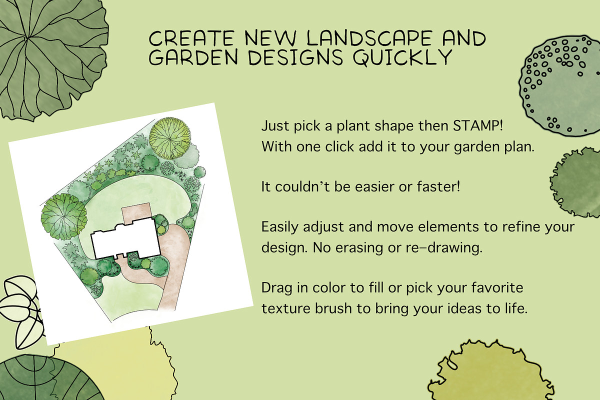 Procreate Stamps for Garden Design, a Brush Add-On by The Botanical Planet (Photo 2 of 6)