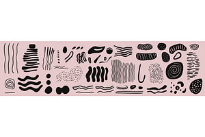 Abstract shapes and lines collection, an Illustration by Valerie Bodnar