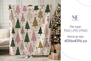 Christmas Sherpa Blanket Mockup, a Household Mockup by Mie Mockup Studio (Thumbnail 7 of 8)