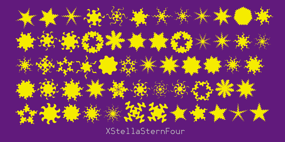 XStellaStern, a Symbol Font by Ingrimayne Type (Photo 4 of 5)