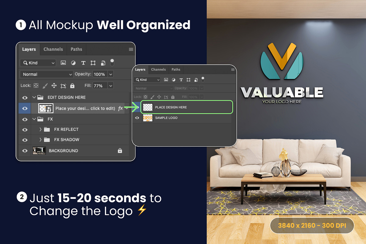 PSD Minimalist Office Logo Mockup, a Product Mockup by Ayy (Photo 2 of 23)