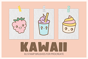 Kawaii Procreate stamp brushes, a Brush Add-On by Veronika Gotovceva (Thumbnail 1 of 4)