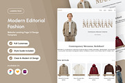 Maxman – Modern Fashion Landing Page, a Landing Page Template by trabaskriya (Thumbnail 1 of 5)