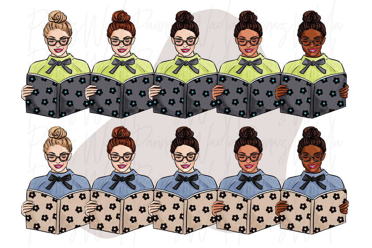 Girls with Books, a Person Illustration by Parinaz Wadia Design (Photo 8 of 11)