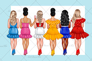 Best friends clipart, Soul sisters, a Person Illustration by DekoArt (Thumbnail 2 of 9)