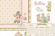 Tea Party Clipart Set, a Decorative Illustration by Paper Doll Pets (Thumbnail 3 of 7)