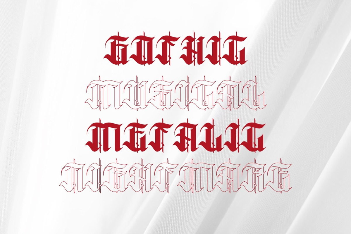 Nokrusa - Gothic Blackletter Font, a Blackletter Font by Dhabee (Photo 15 of 16)