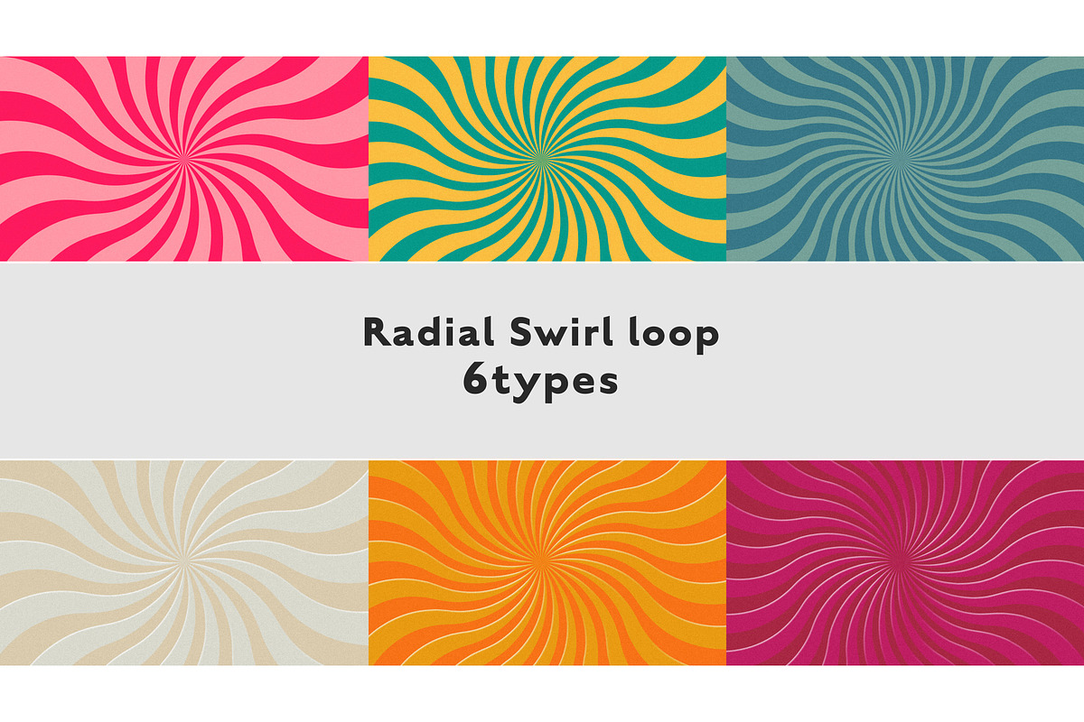 Radial Swirl loop 6types (Mogrt), a Templates & Theme by mikenoki (Photo 1 of 2)
