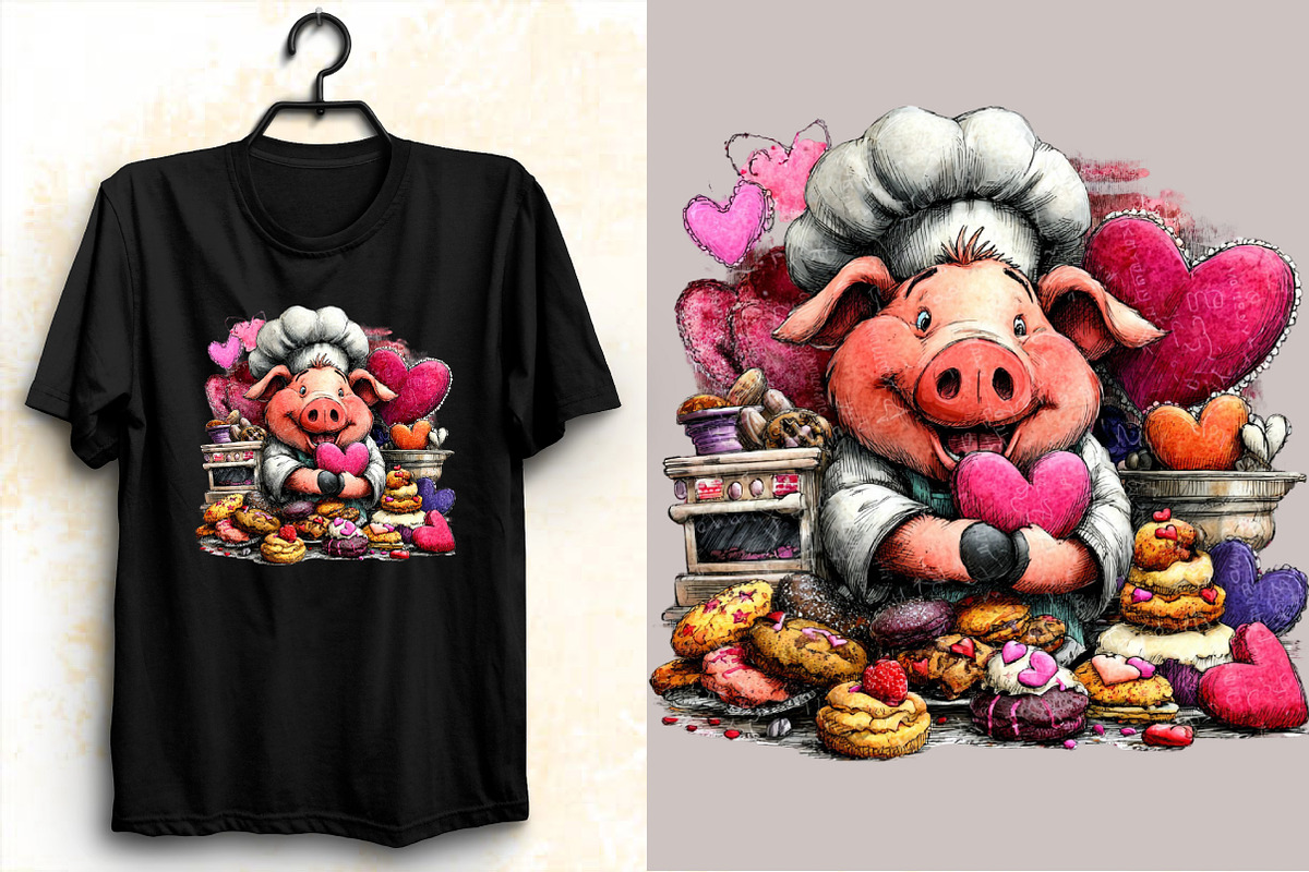 Quirky Valentine Pig Clipart Bundle, an Illustration by SVGArt (Photo 7 of 7)