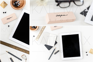 Blush Black Office Stock Photo Bundl