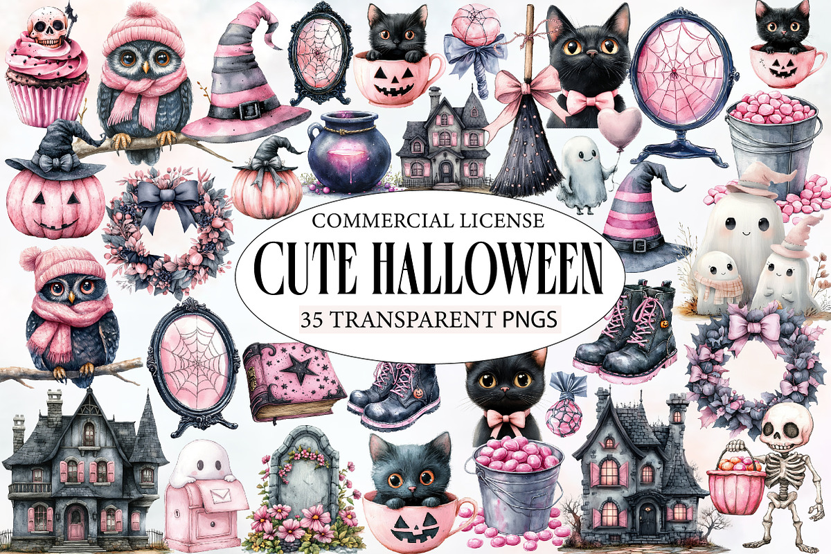 Halloween Clipart. Cute Halloween, an Illustration by Designworld (Photo 1 of 5)