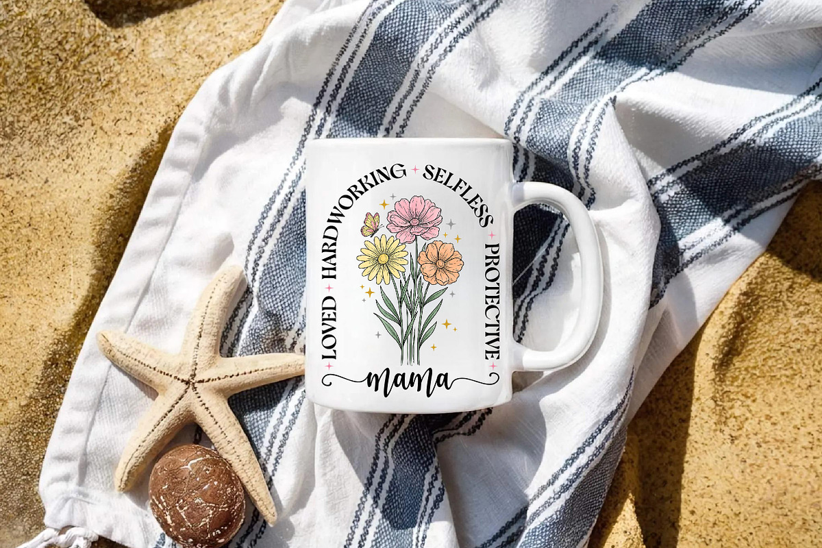 Mama Floral T-shirt Design, Loved, an Illustration by Libby Wishes (Photo 3 of 5)